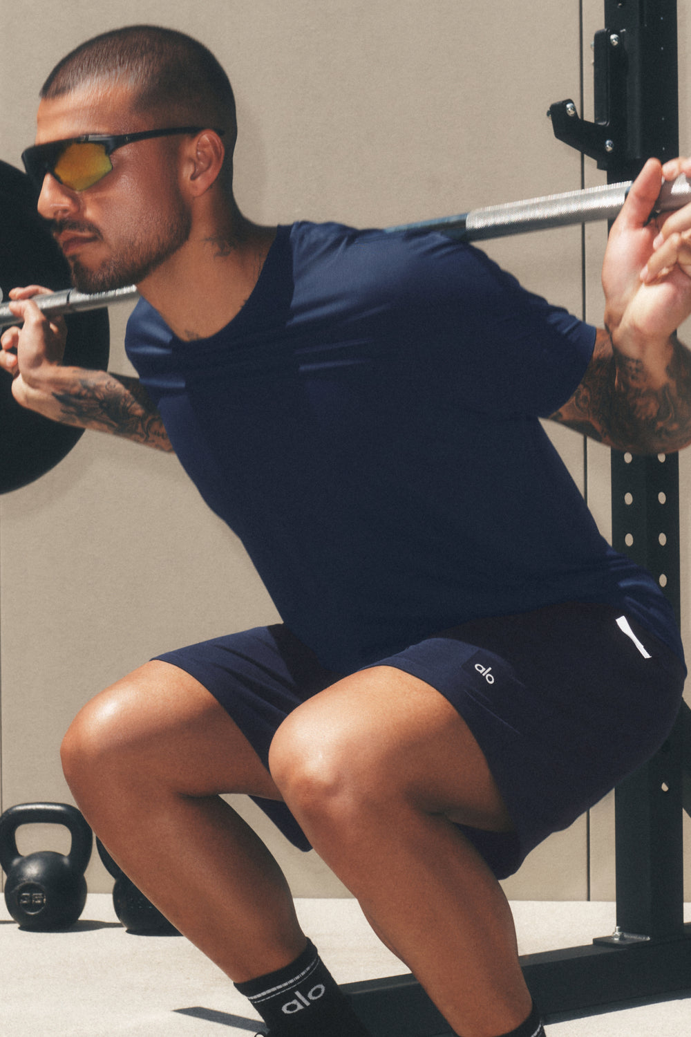 Alo Idol Crewneck Short Sleeve Navy