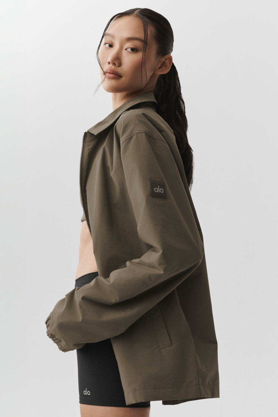 Alo Torrent Overshirt Olive Tree