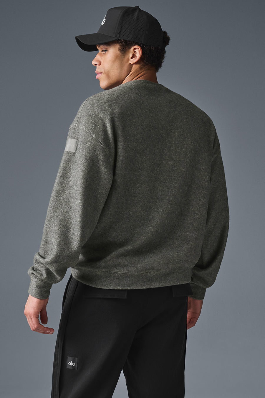 Alo Triumph Restore Crew Neck Sweatshirt Grey Triblend