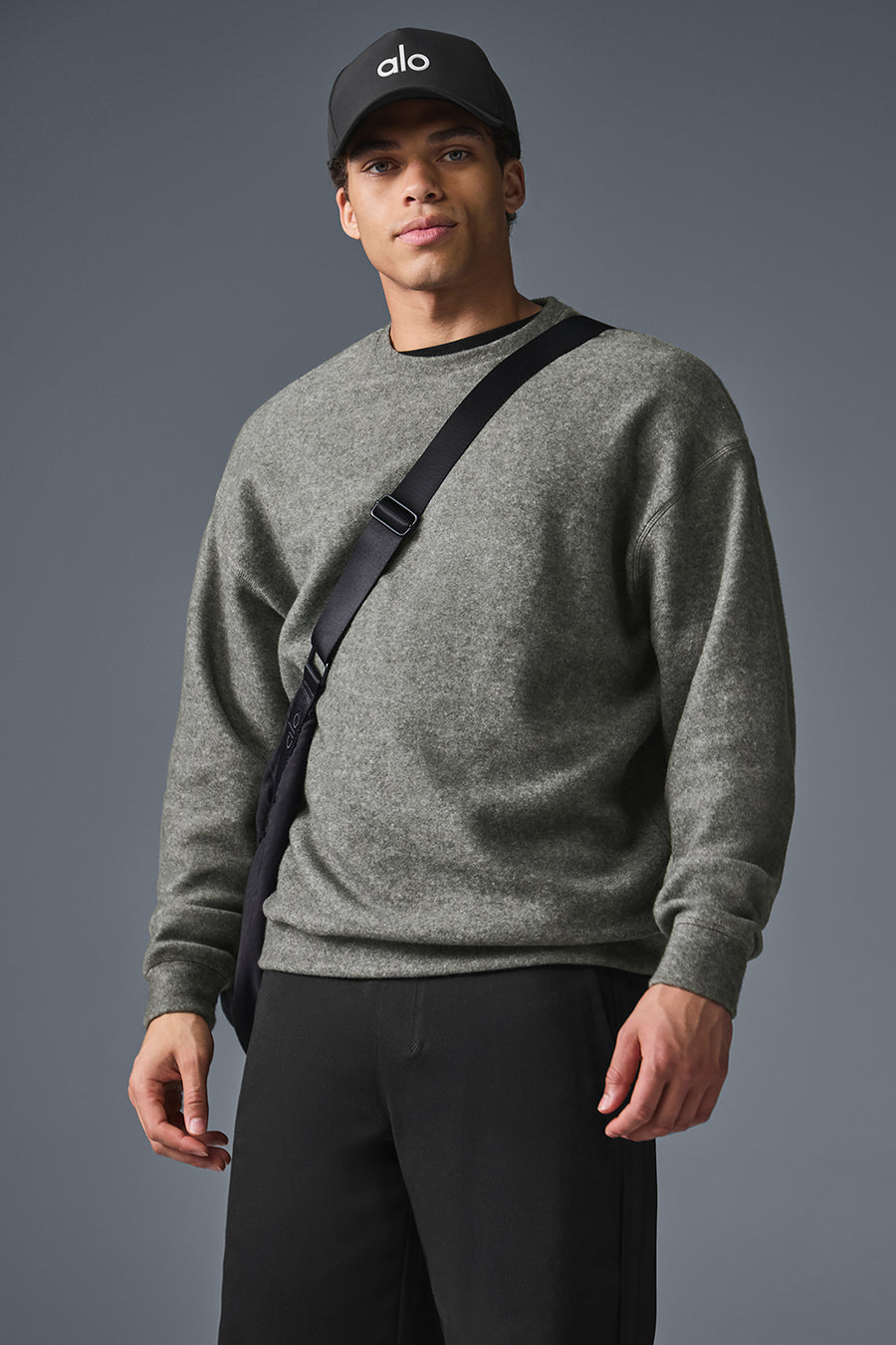 Alo Triumph Restore Crew Neck Sweatshirt Grey Triblend