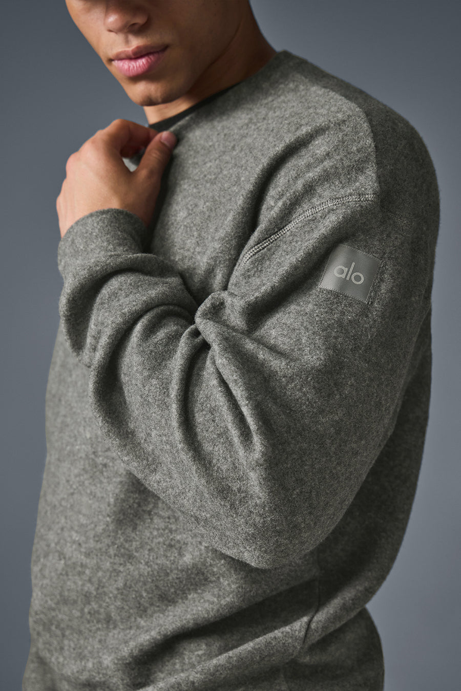 Alo Triumph Restore Crew Neck Sweatshirt Grey Triblend