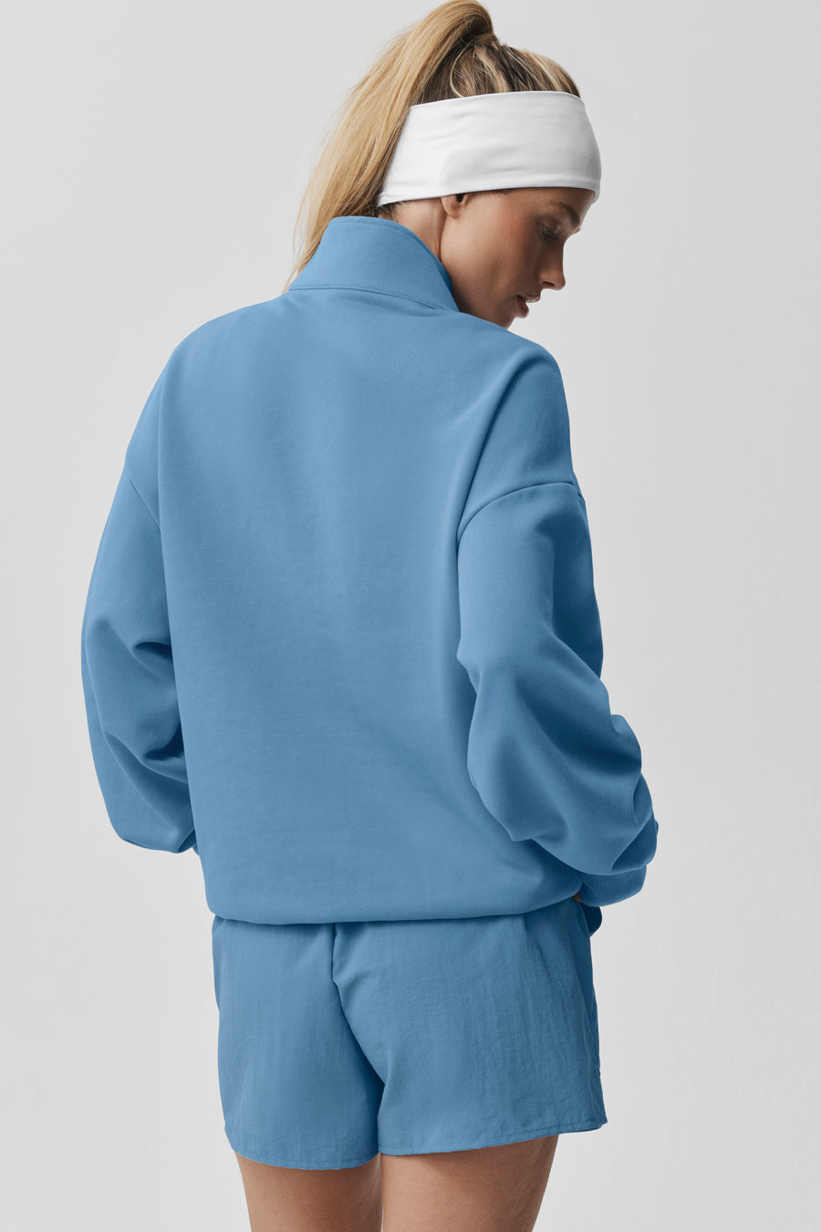 Alo Accolade 1/4 Zip Pullover California Blue