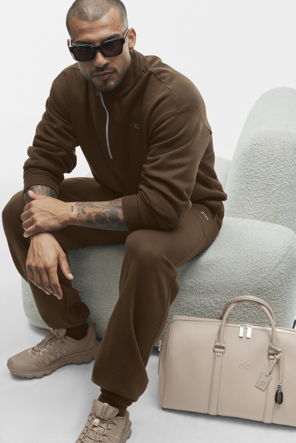 Alo Accolade 1/4 Zip Pullover Espresso