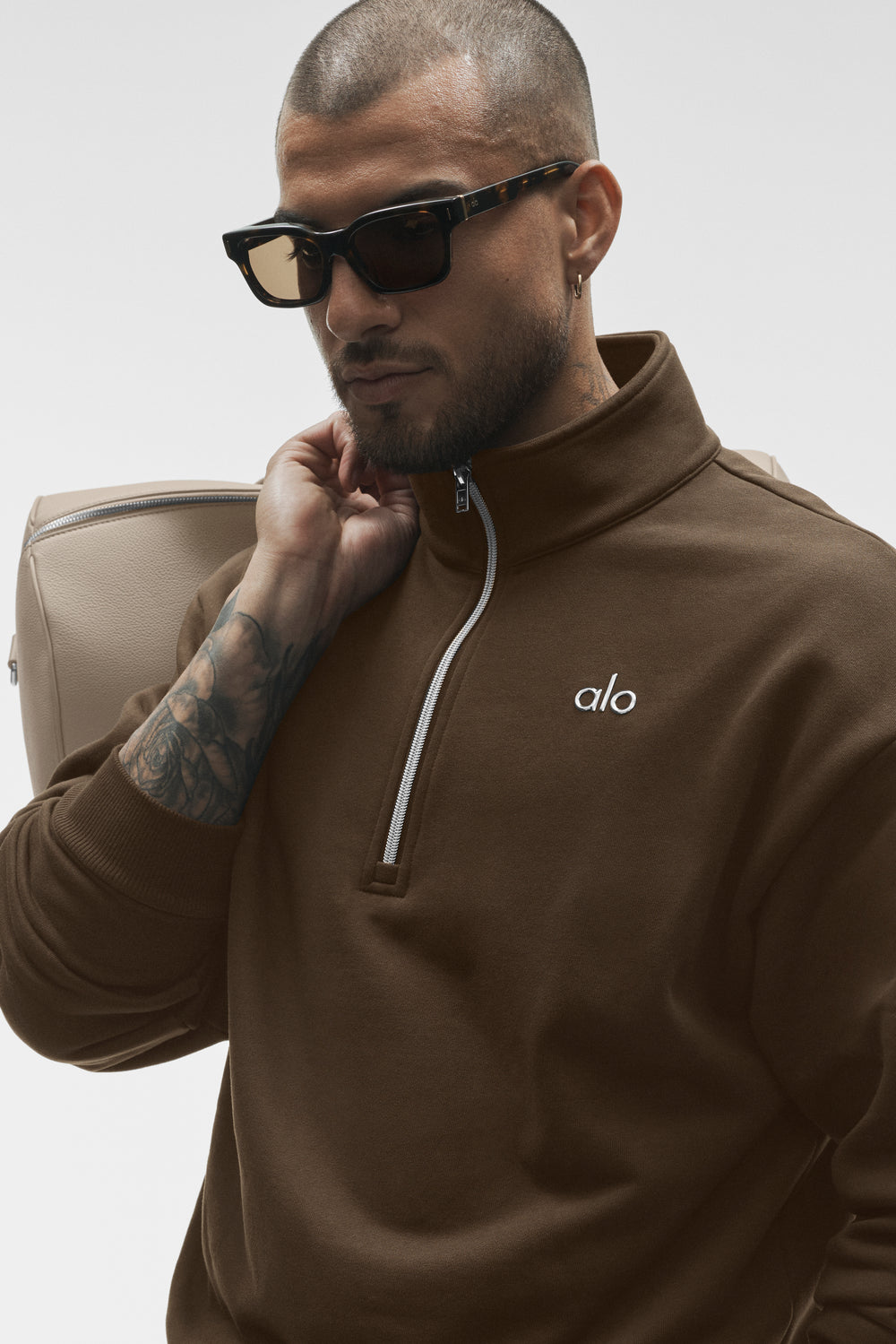 Alo Accolade 1/4 Zip Pullover Espresso