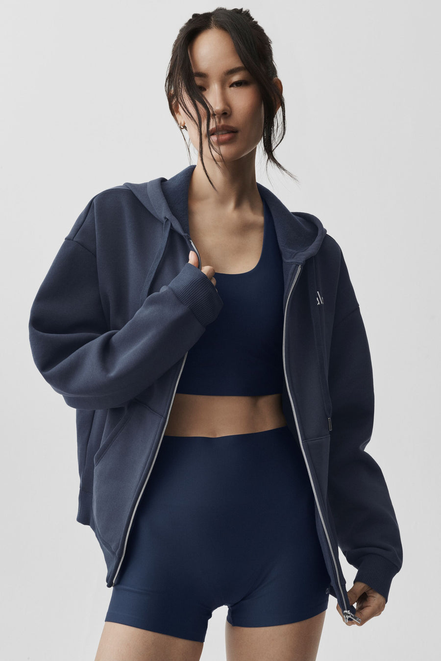 Alo Accolade Full Zip Hoodie Navy