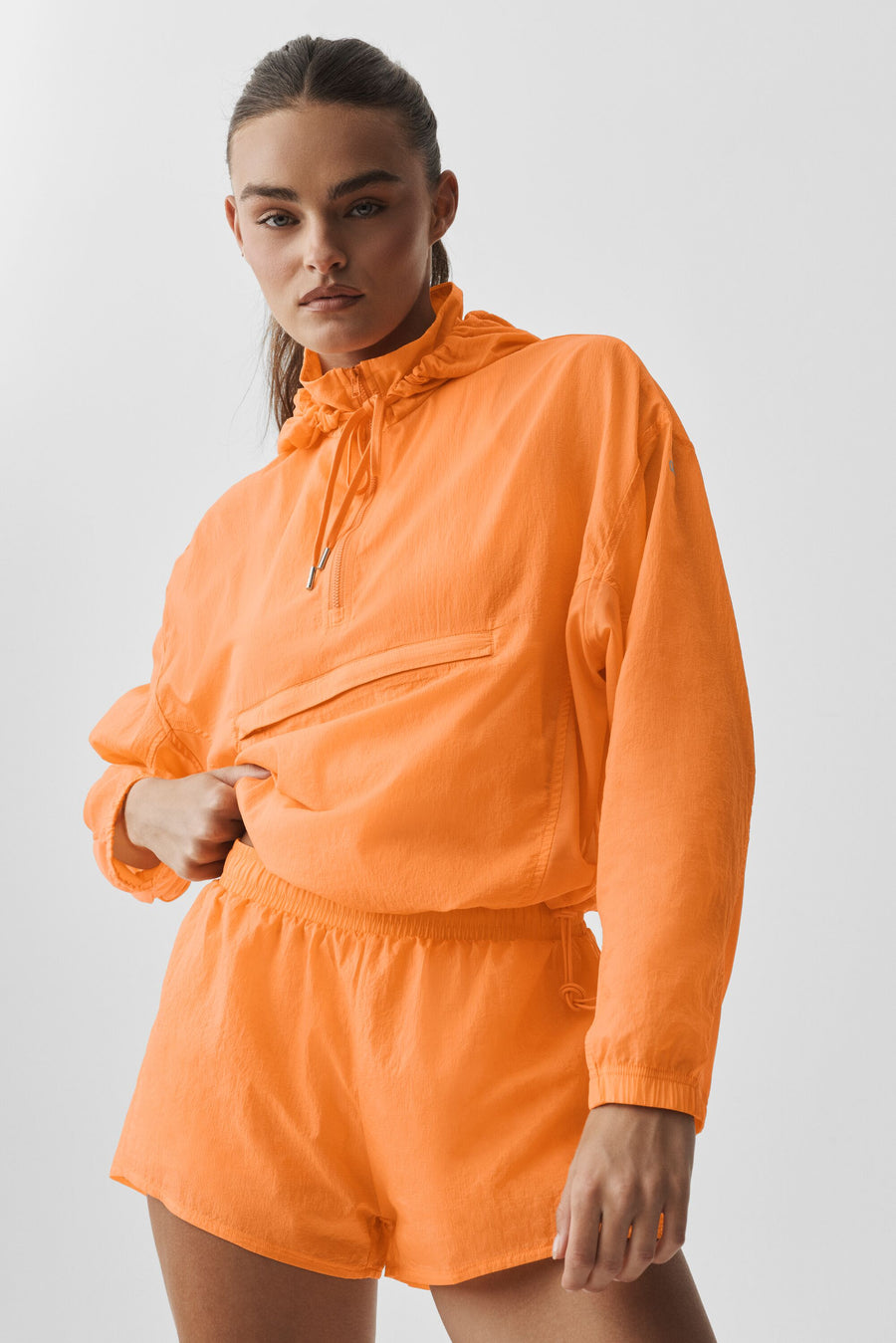 Alo 1/4 Zip Go Time Pullover Satsuma Breeze