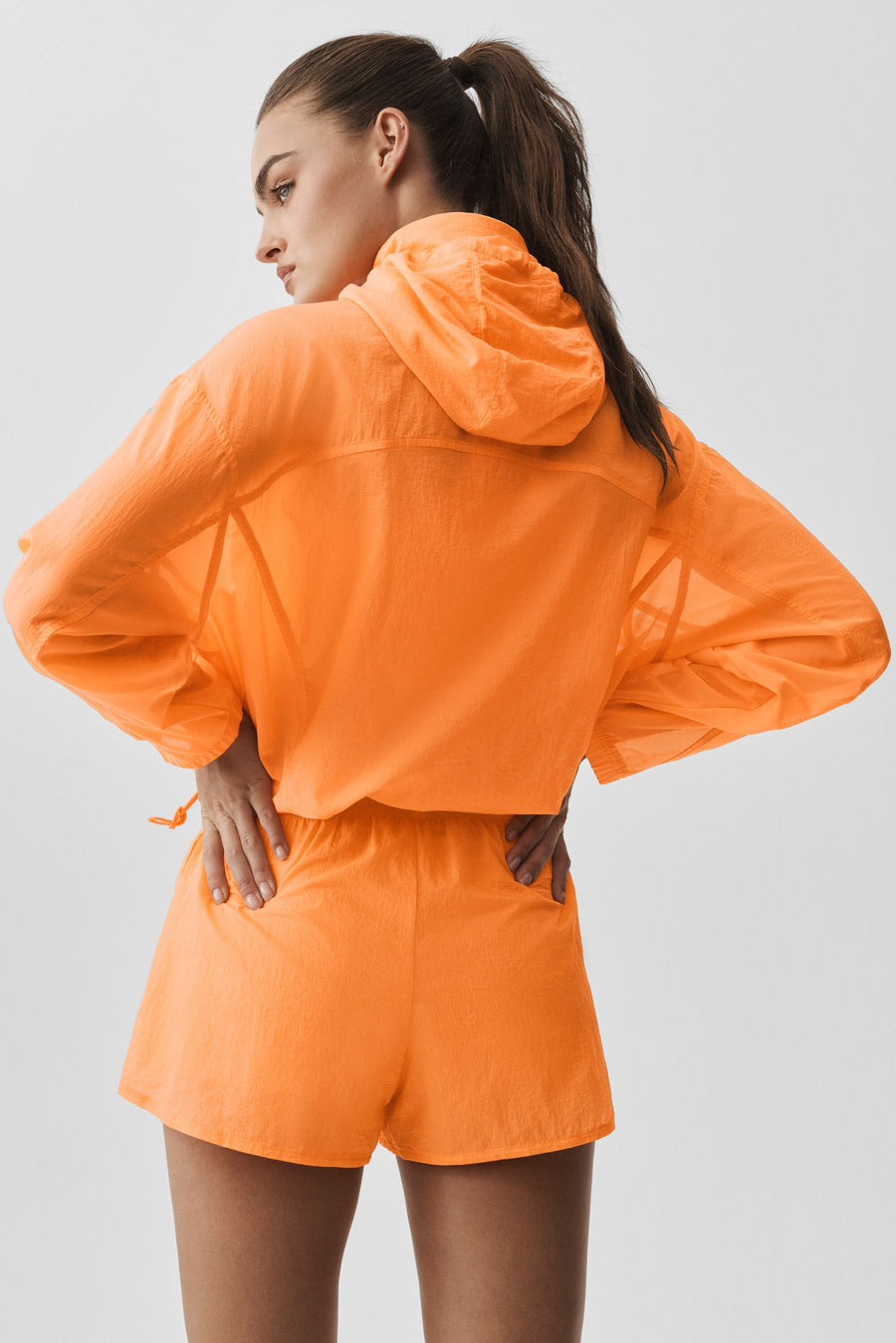 Alo 1/4 Zip Go Time Pullover Satsuma Breeze