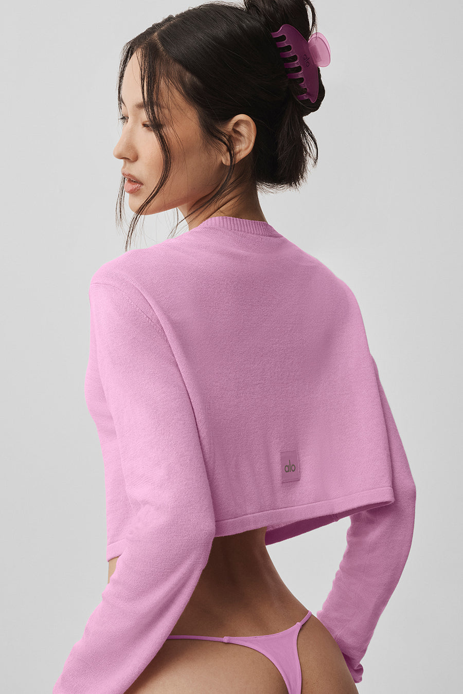 Alo Supernatural Sweater Cardigan Candy Heart Pink