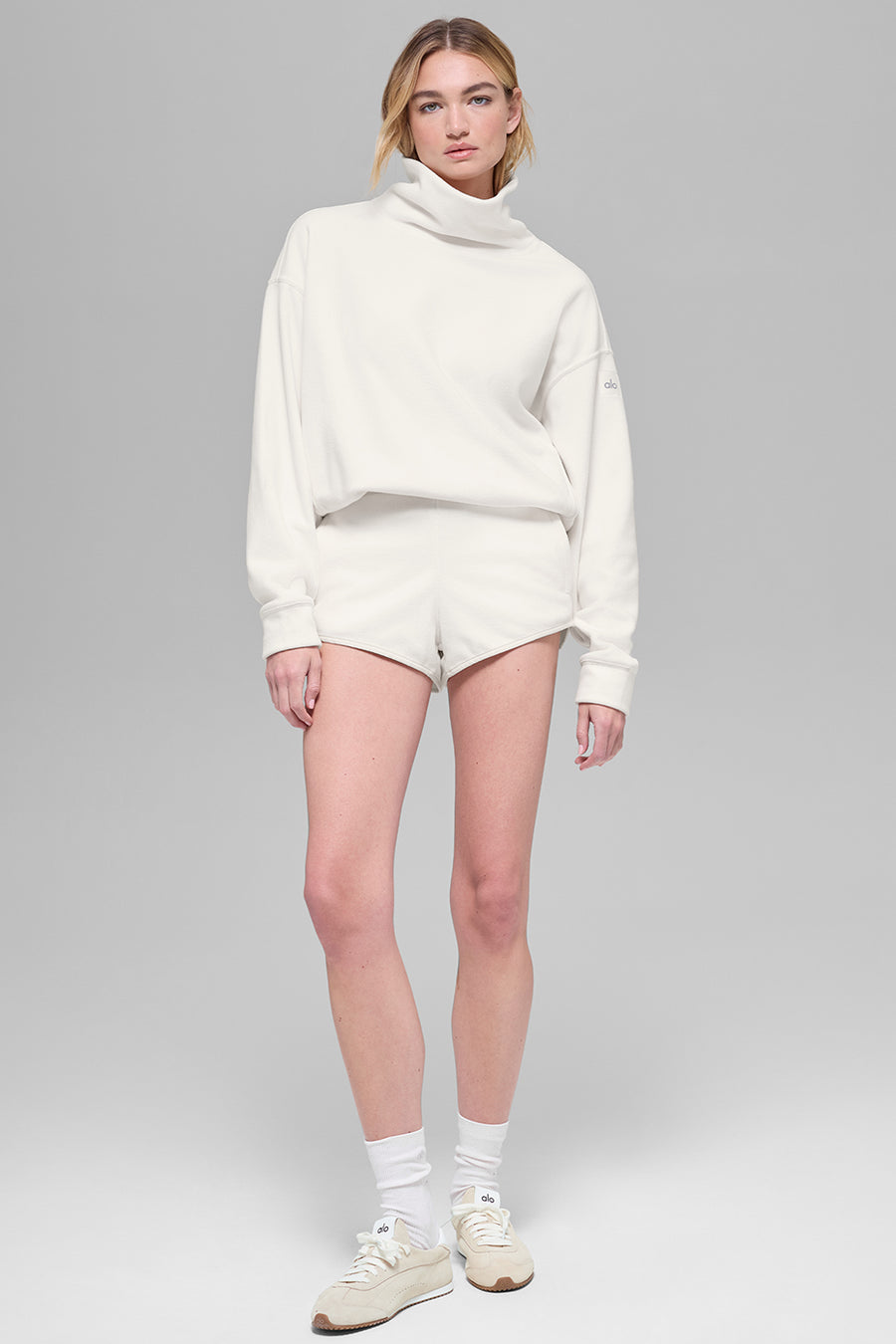 Alo Polar Fleece Hazy Pullover Ivory
