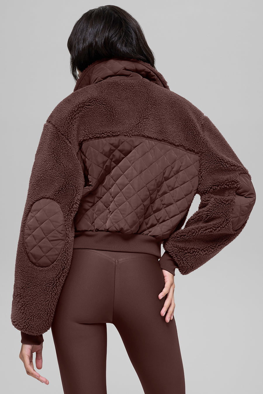 Alo Sherpa Edge Bomber Brownstone
