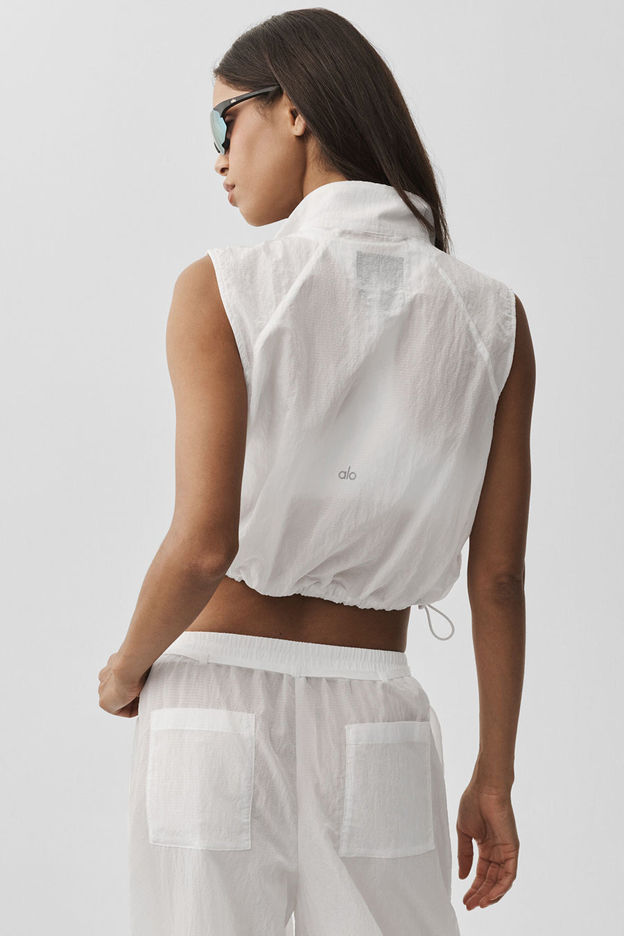 Alo Ripstop Electric Vest White