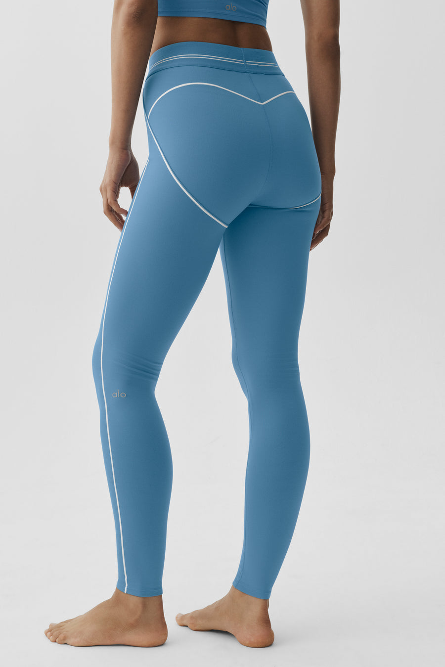 Alo Airbrush High-Waist Heart Throb Legging California Blue/White