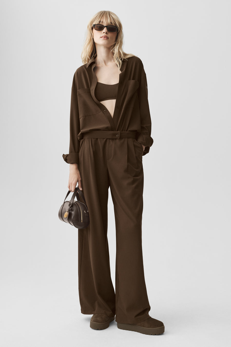 Alo High-Waist Dreamscape Trouser (Regular) Espresso