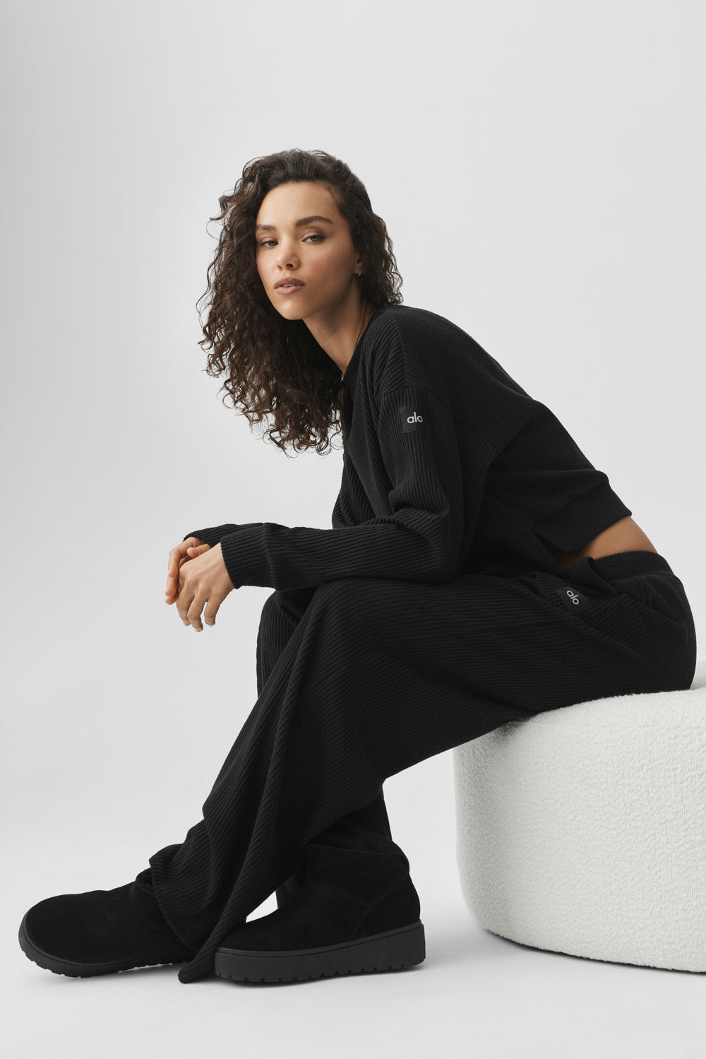 Alo Muse Wide Leg Pant Black