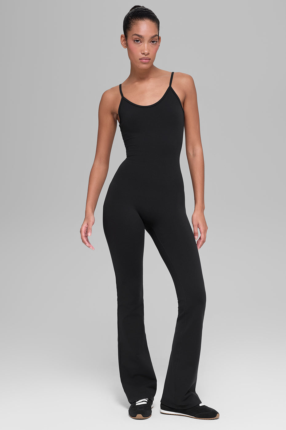 Alo Airbrush Bootcut One And Done Onesie Black