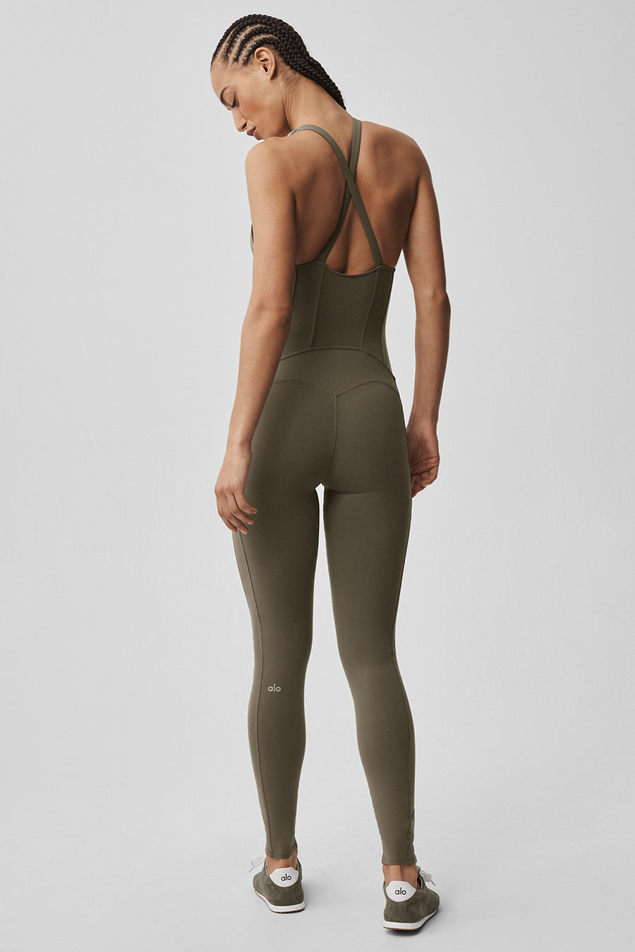 Alo Airbrush Sparks Fly Corset Onesie Olive Tree