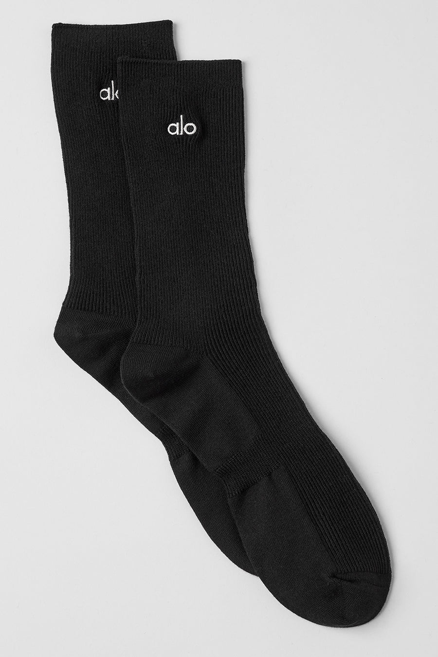 Alo Unisex Half-Crew Understated Sock Black