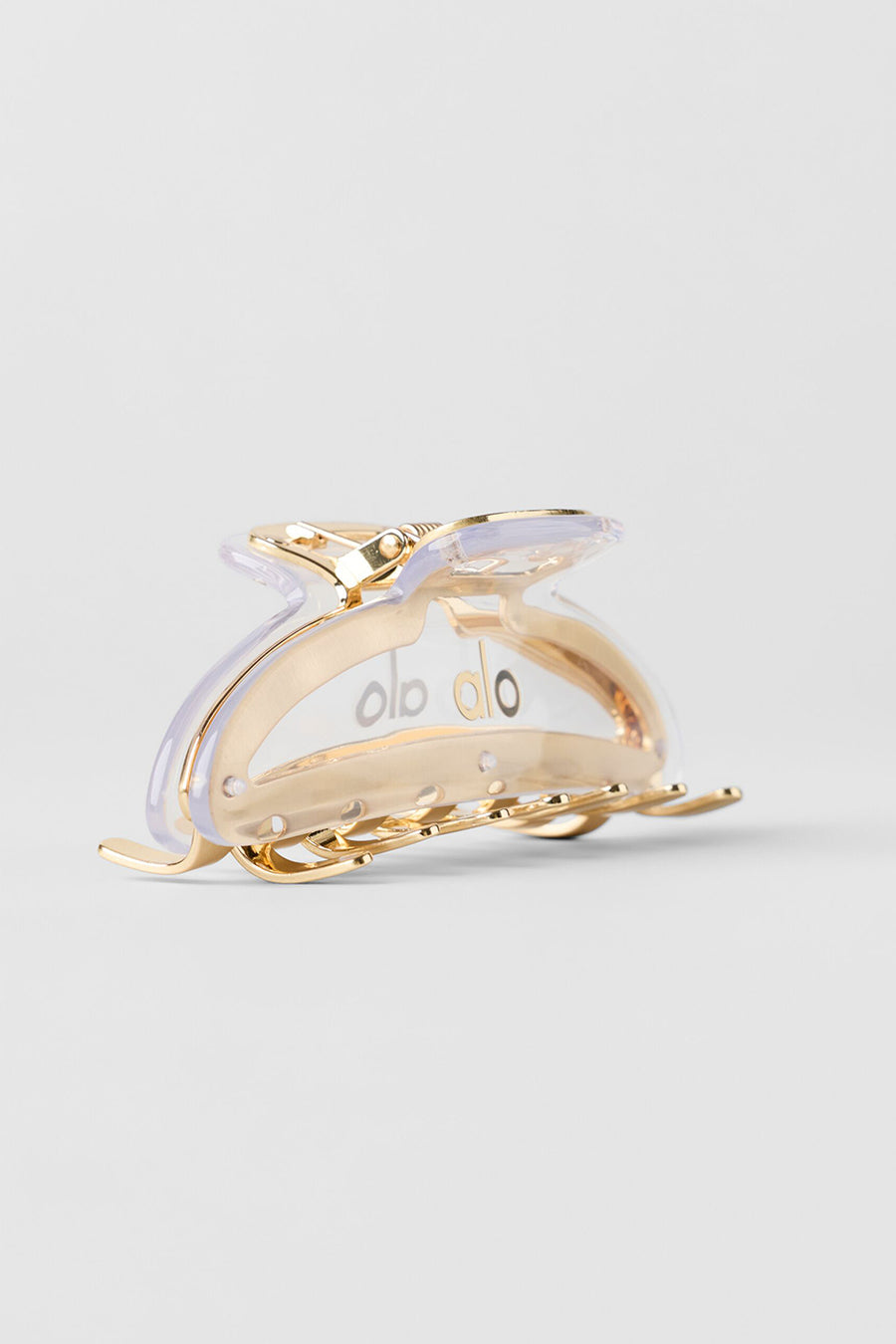 Alo Acrylic Illusion Claw Clip Clear/Brushed Gold