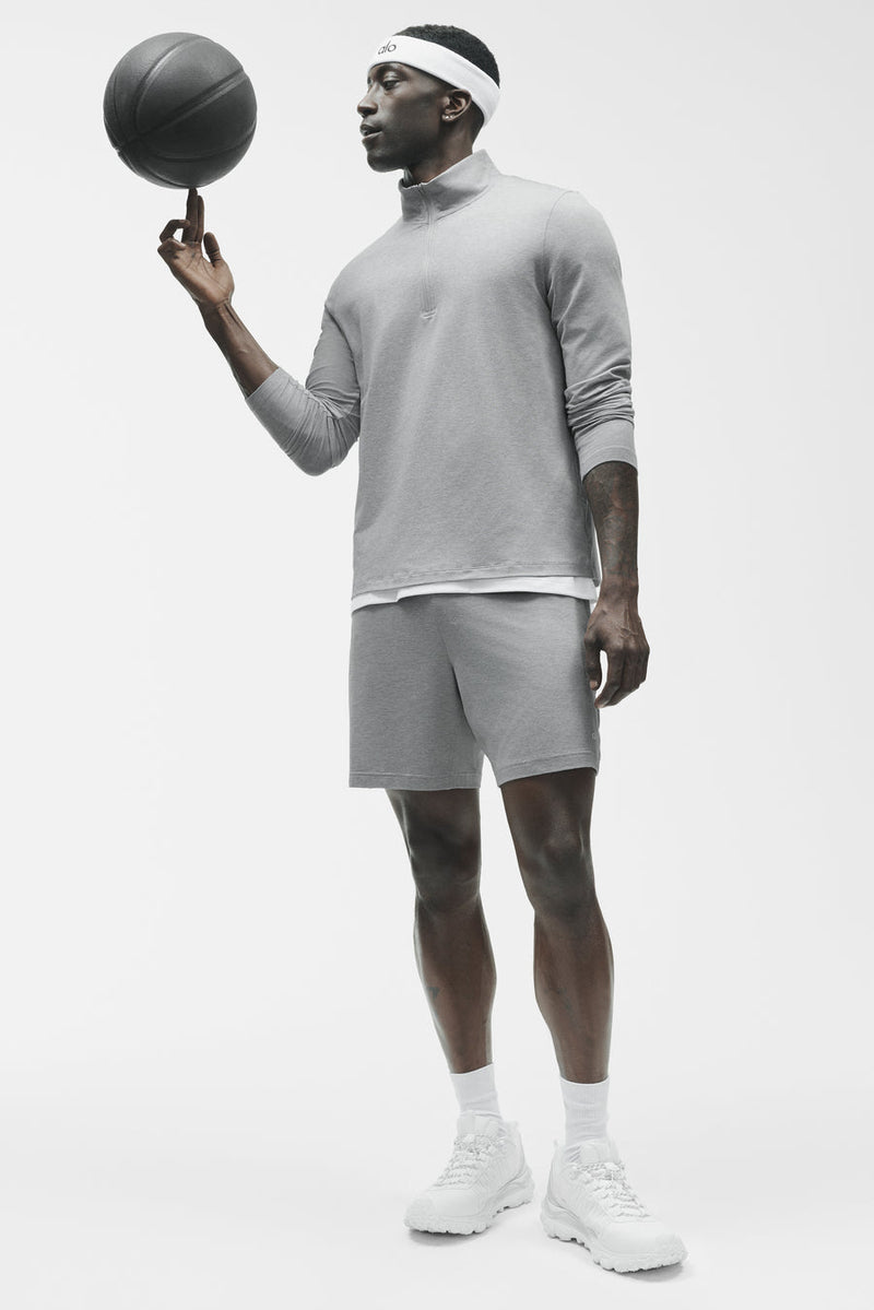 Alo 7" Conquer React Performance Short Vintage Athletic Heather