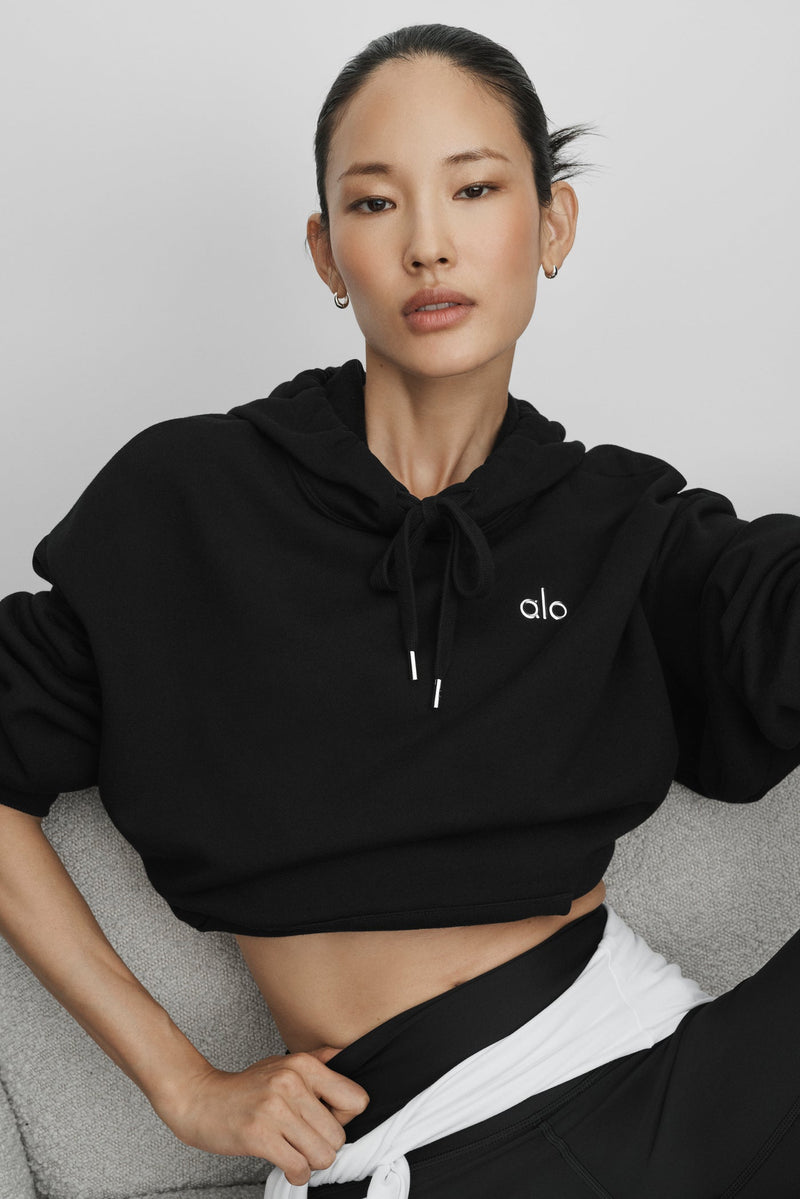 alo accolade hoodie black