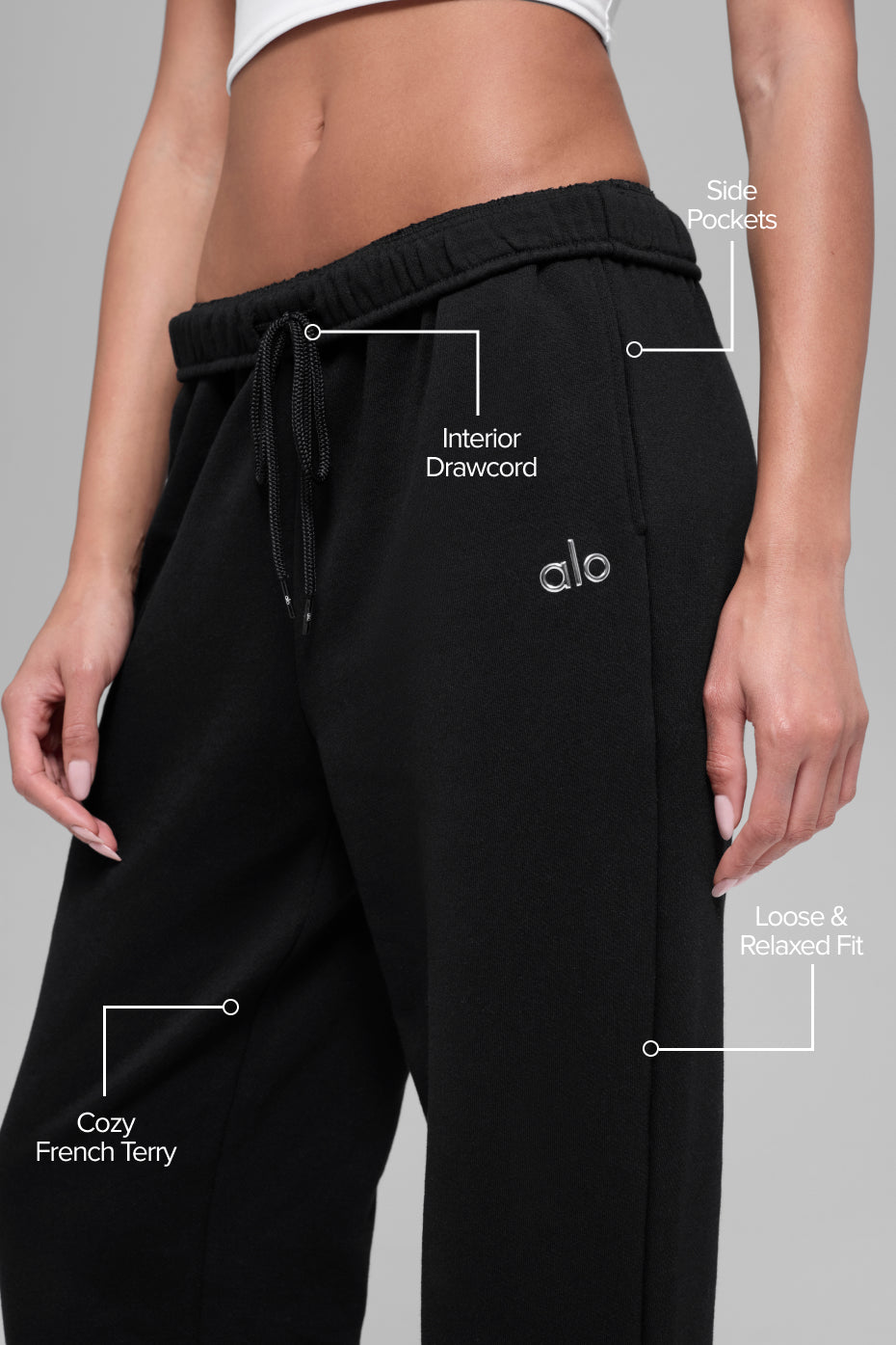 alo accolade sweatpant black