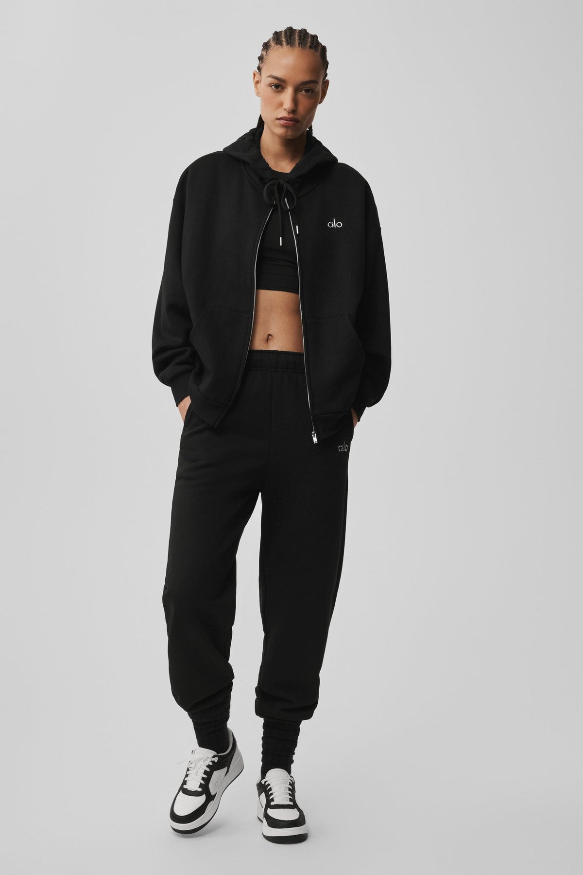 Alo Accolade Full Zip Hoodie Black