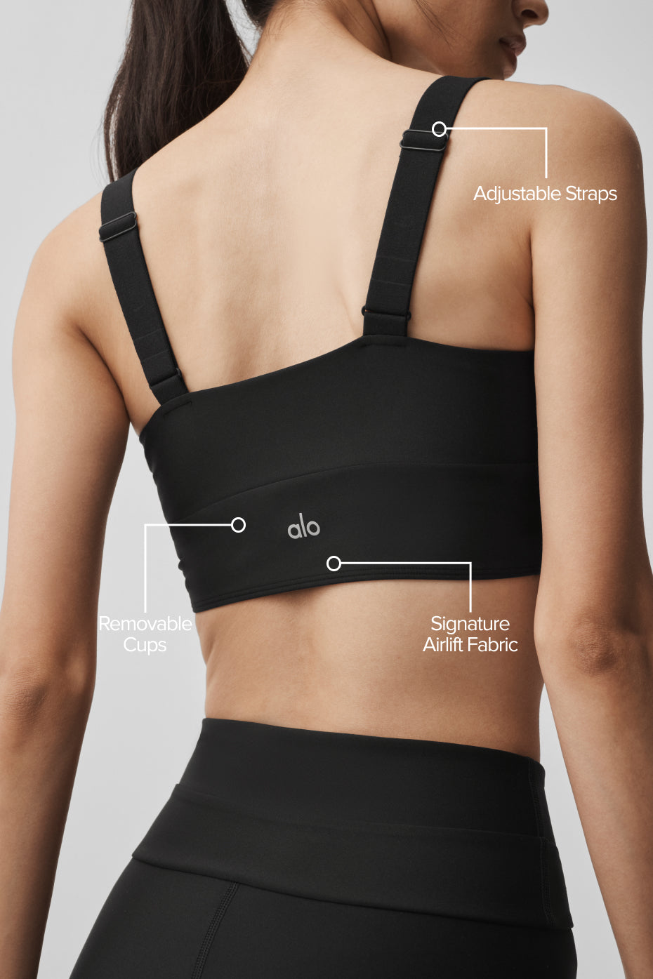 alo airlift bra black