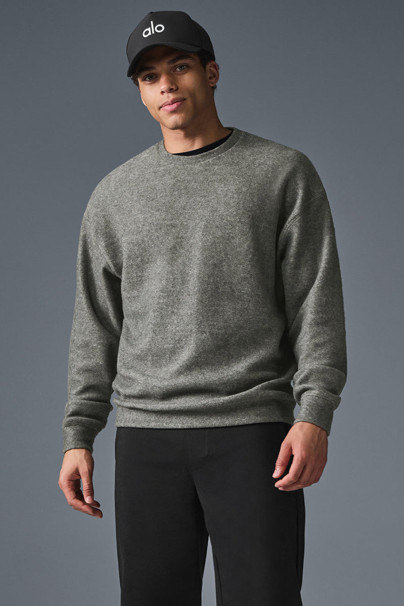 Alo Triumph Restore Crew Neck Sweatshirt Grey Triblend