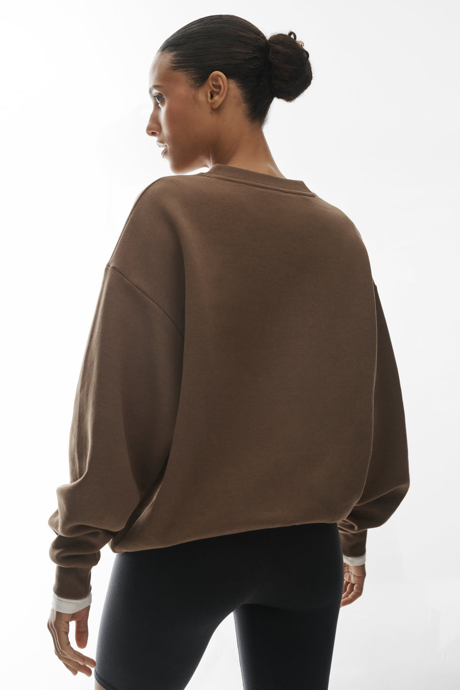 Alo Accolade Crew Neck Pullover Java Brown