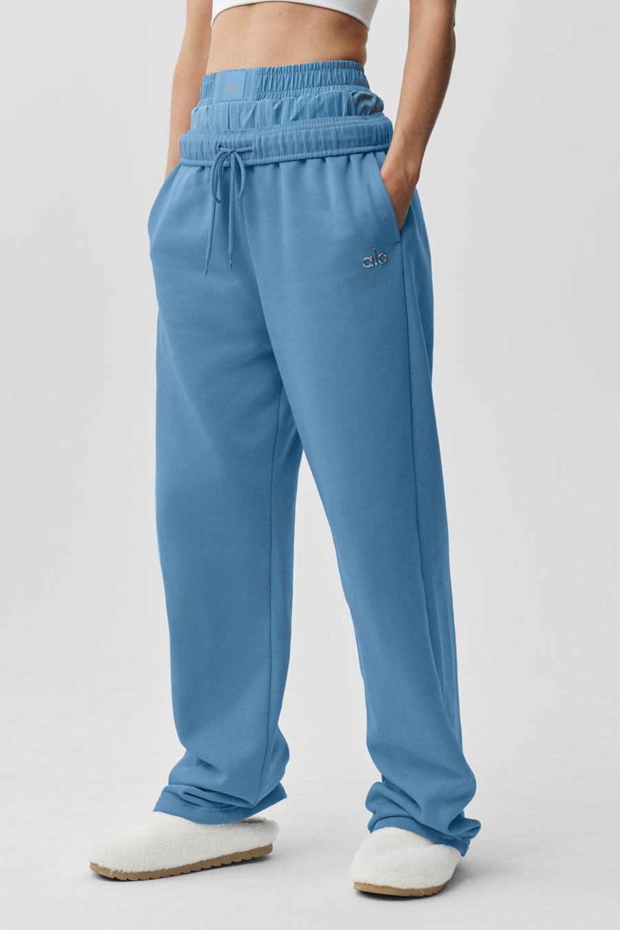 Alo Accolade Straight Leg Sweatpant California Blue
