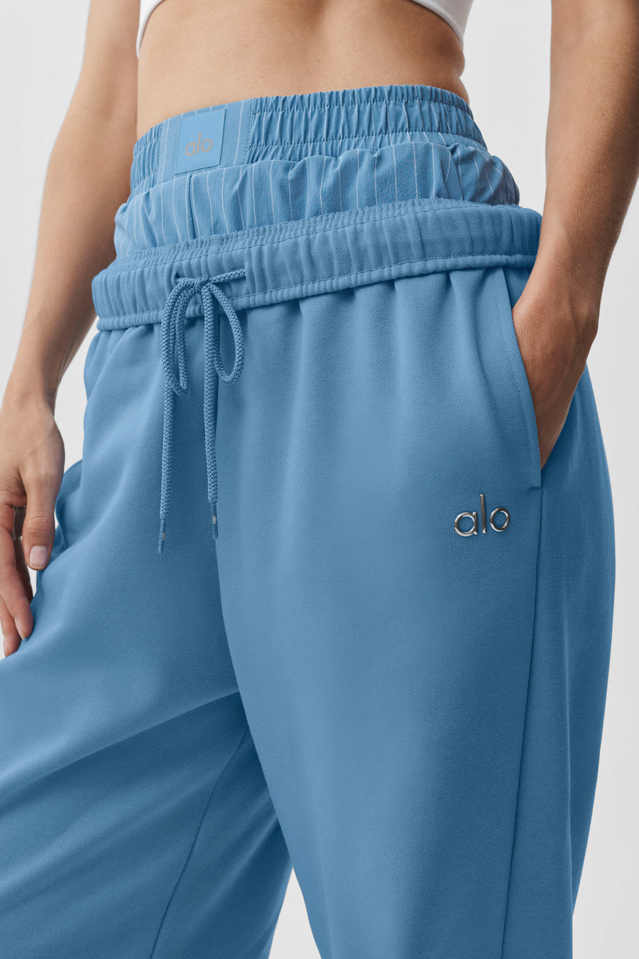 Alo Accolade Straight Leg Sweatpant California Blue