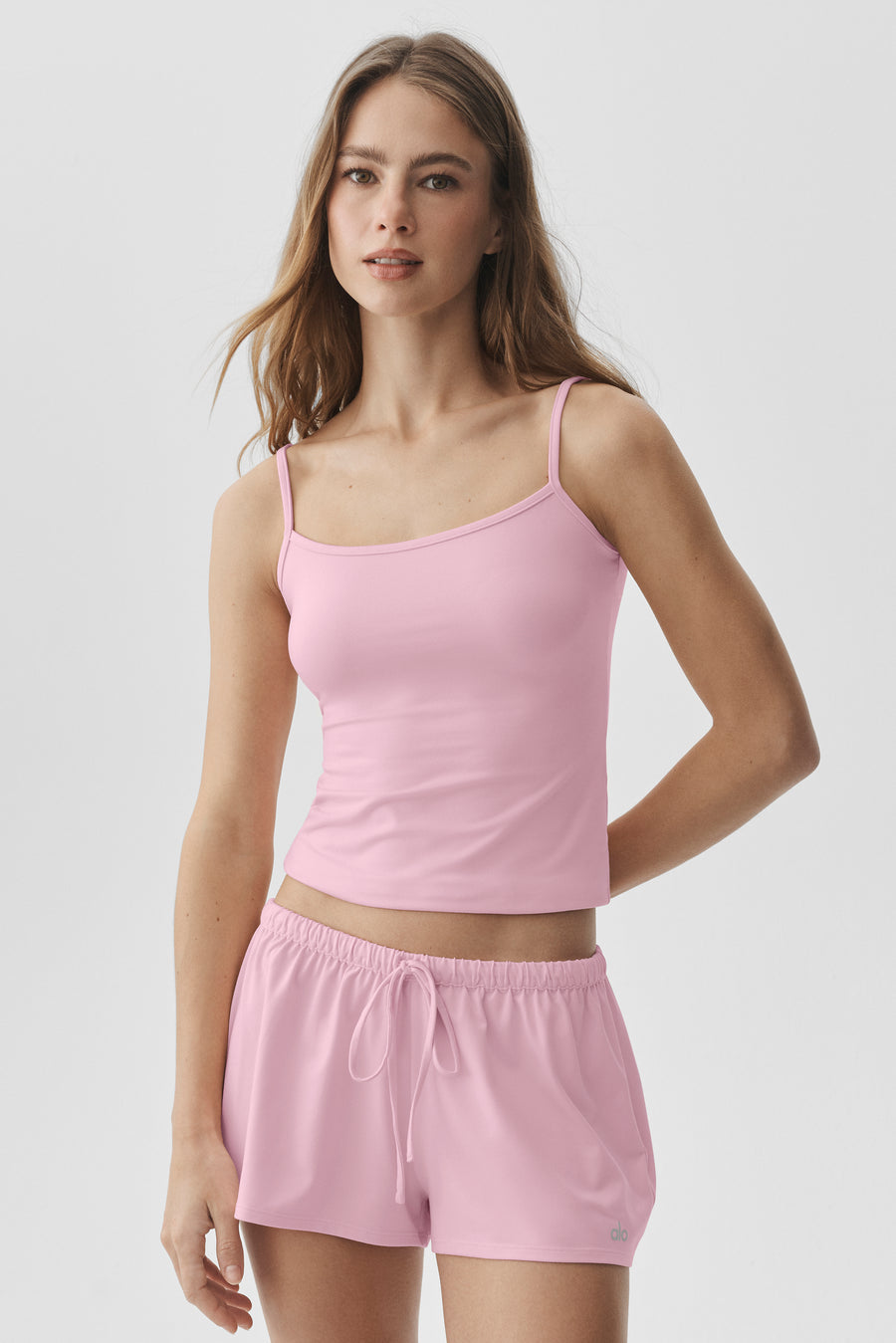 Alo Alosoft Finesse Cami Tank Pink Marshmallow