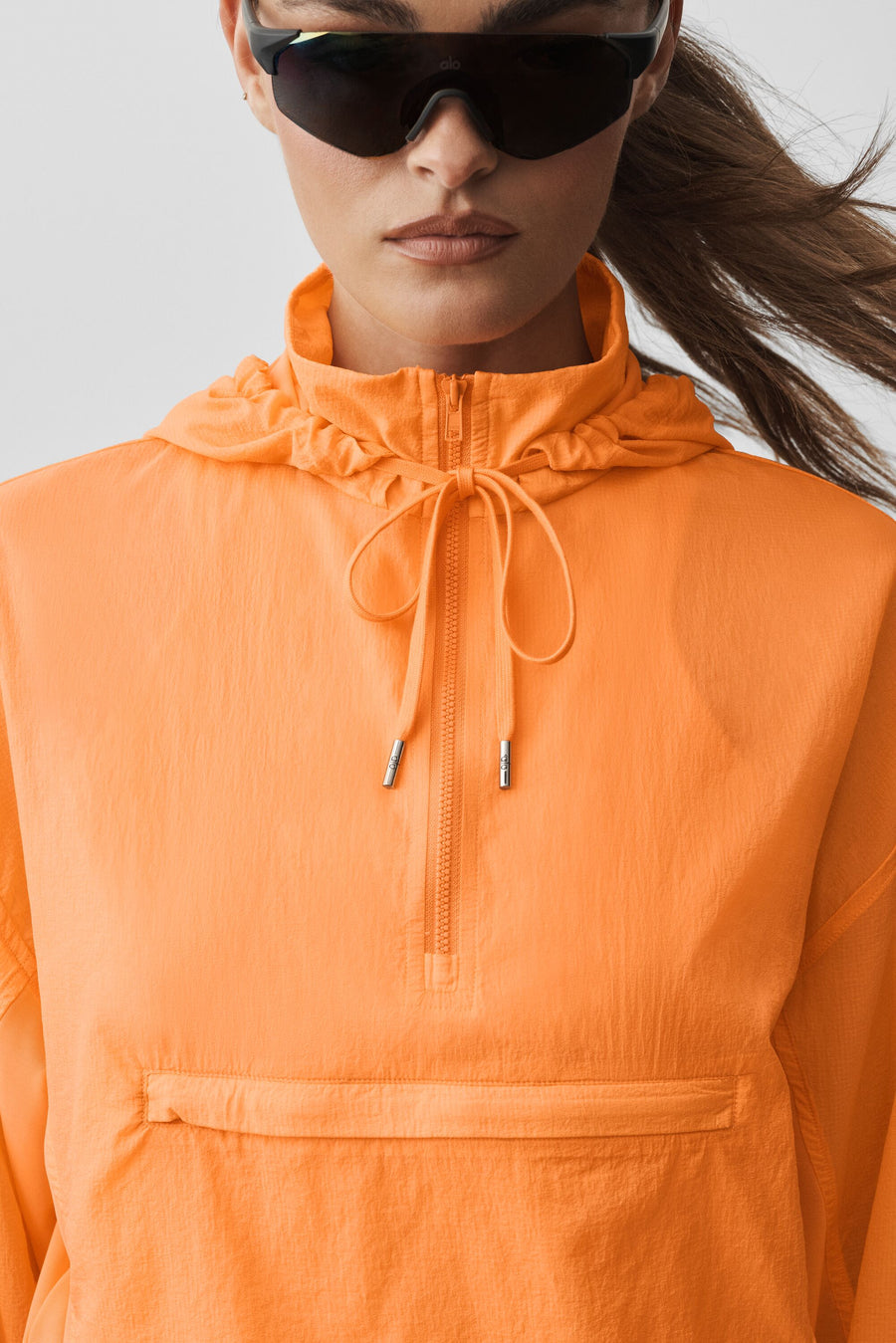 Alo 1/4 Zip Go Time Pullover Satsuma Breeze