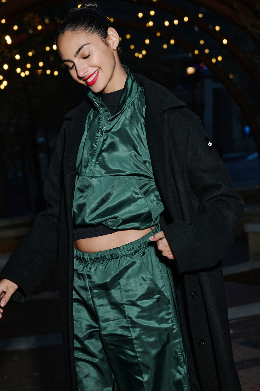 Alo Cropped Afterglow Pullover Winter Ivy