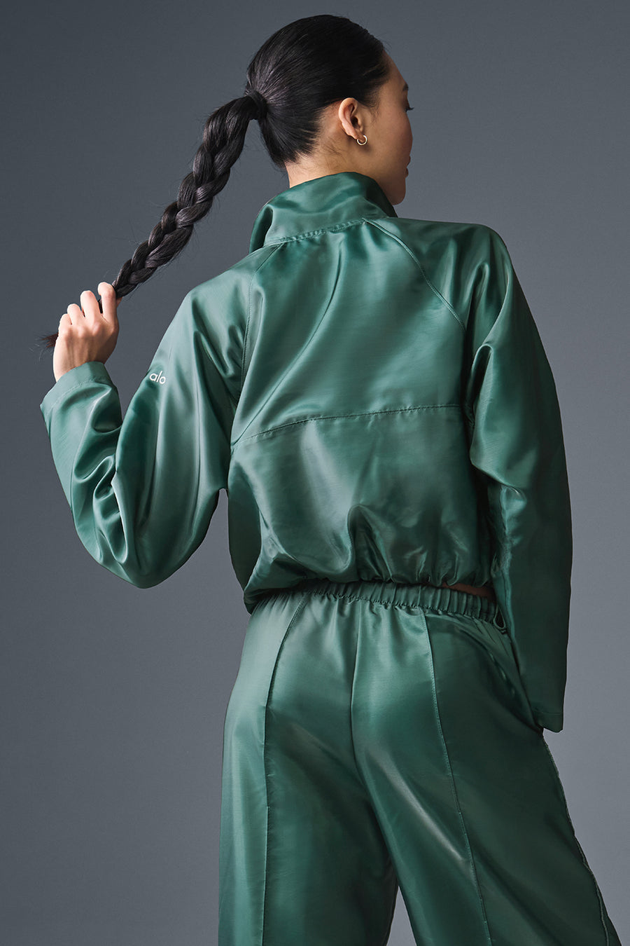 Alo Cropped Afterglow Pullover Winter Ivy