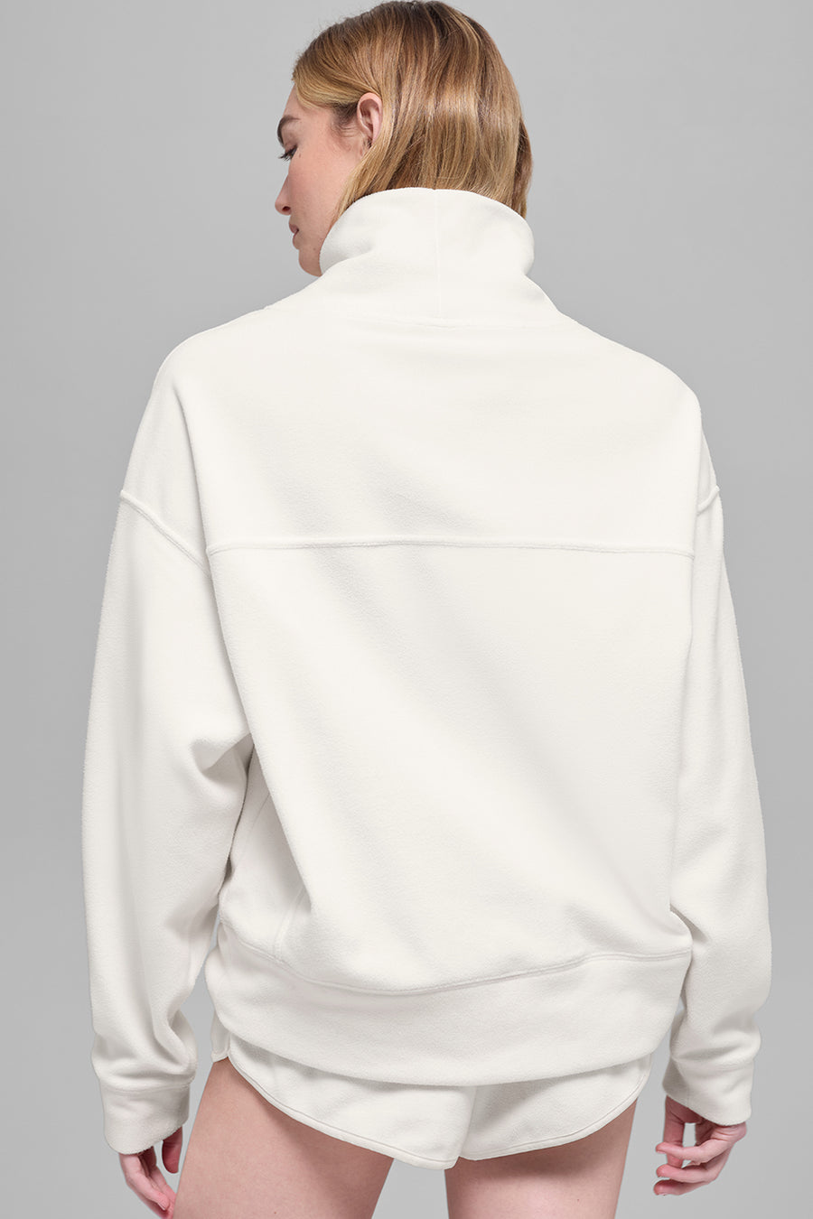 Alo Polar Fleece Hazy Pullover Ivory