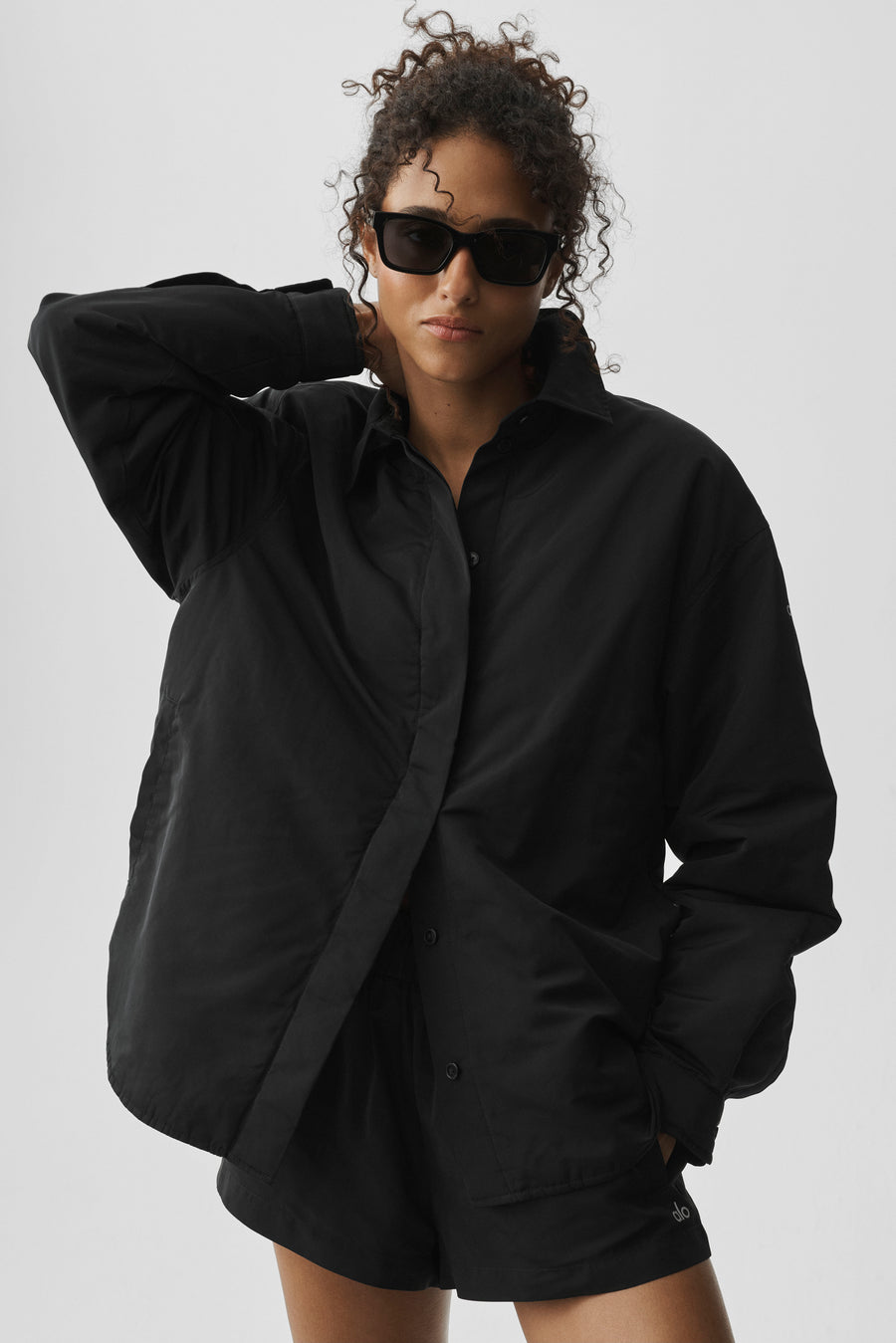 Alo Socialite Shacket Black