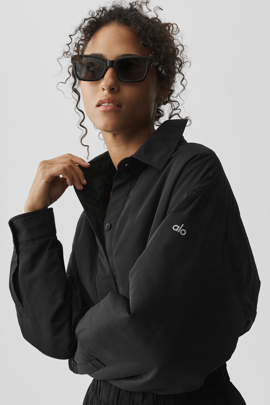Alo Socialite Shacket Black