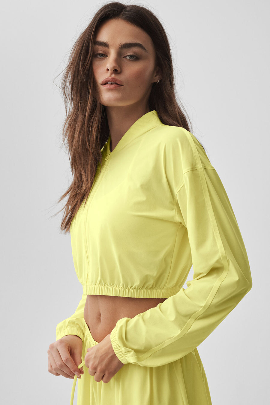 Alo Cropped Breezy Full-Zip Cover Up Sunshine