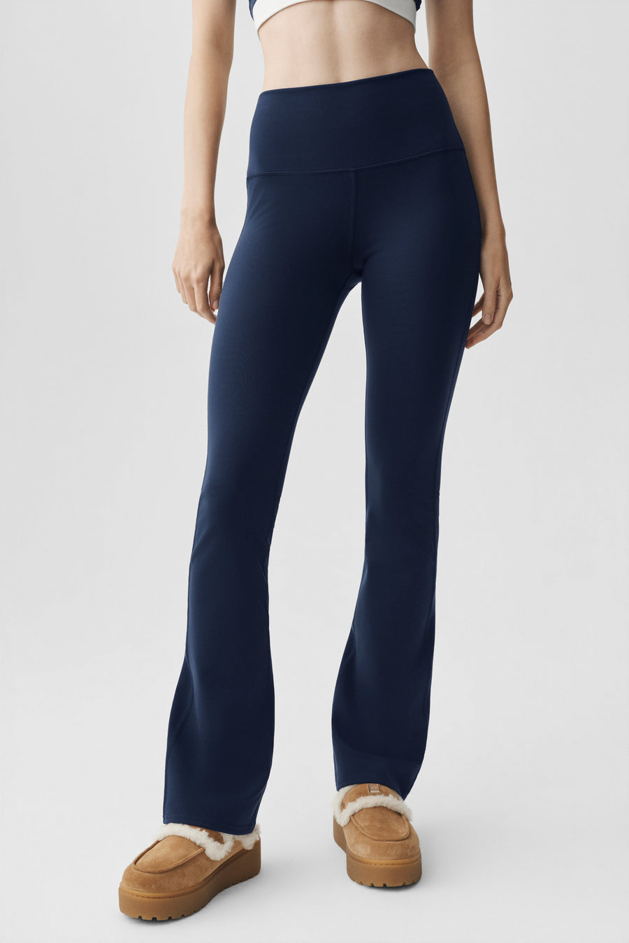Alo Airbrush High-Waist Bootcut Legging (Short) Navy