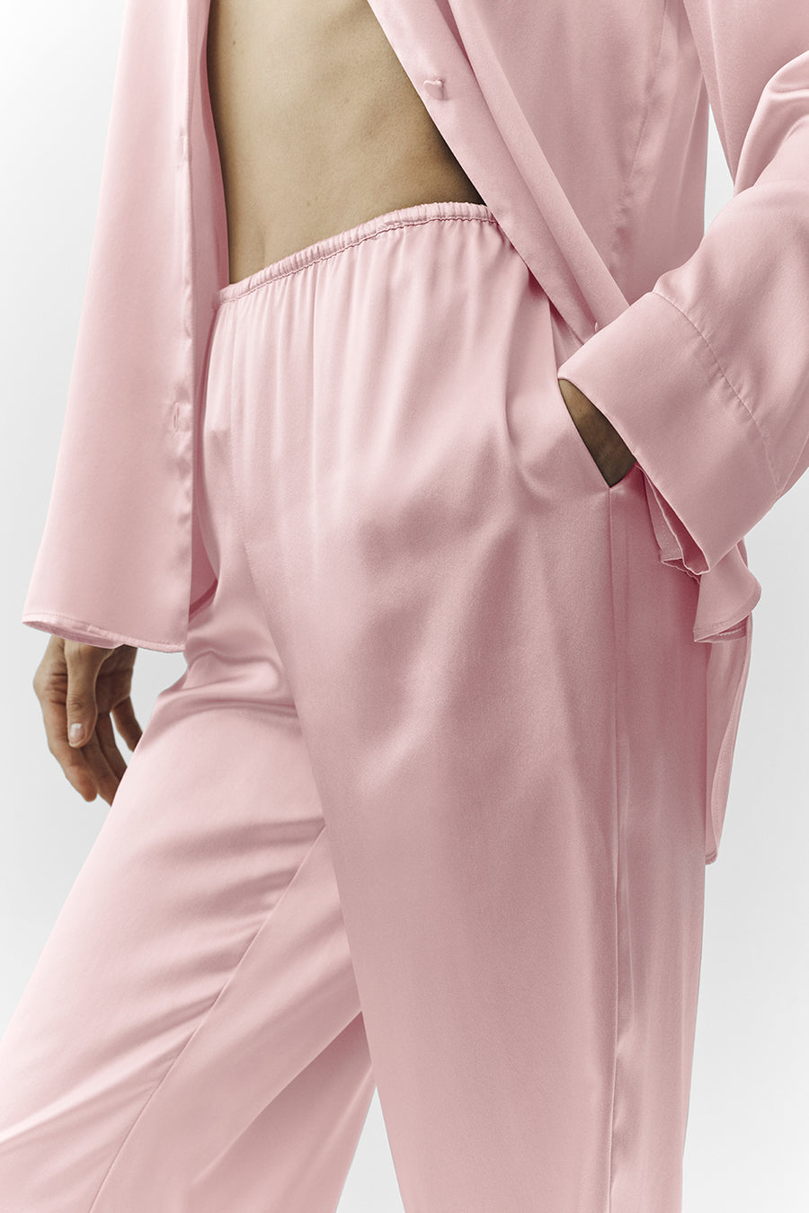 Alo Silk Luminous Pant (Regular) Pink Champagne
