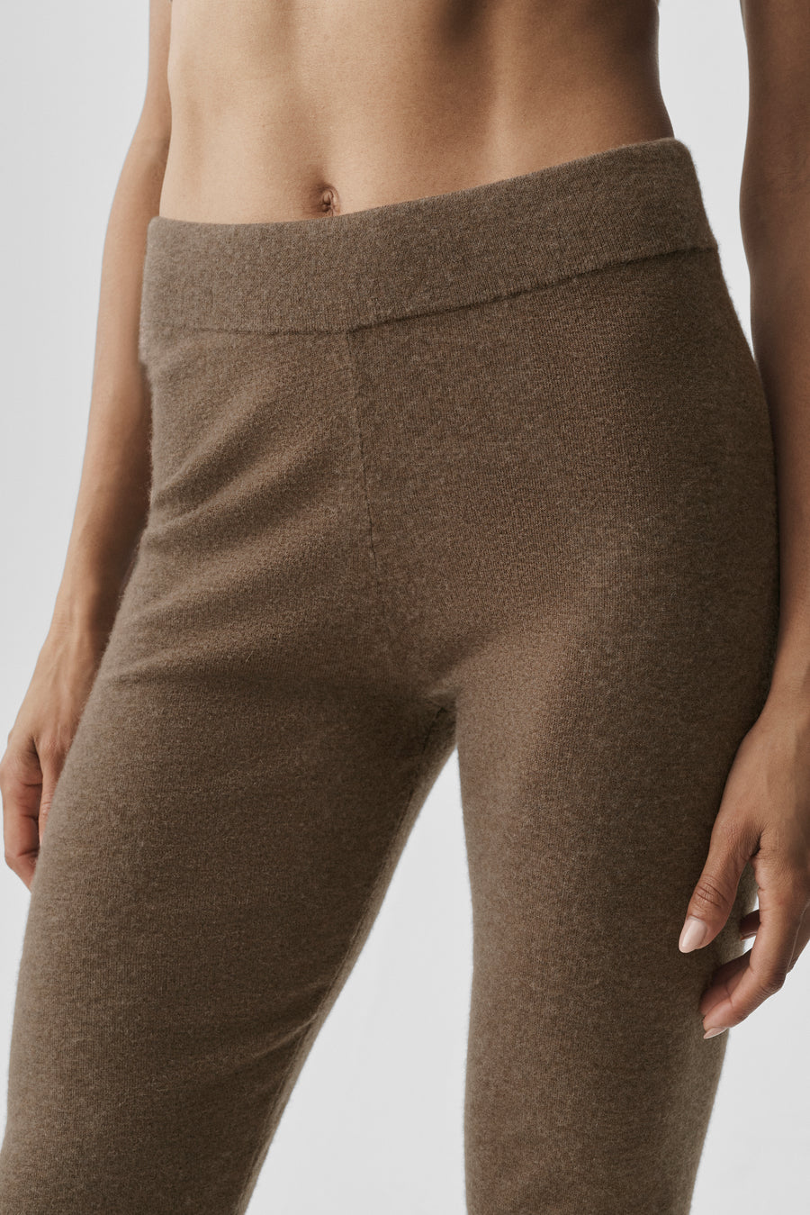 Alo Cashmere High-Waist Eternity Legging Java Brown Heather