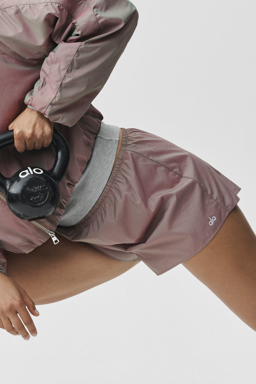 Alo High-Waist Prismatic Short Pink Moonlight
