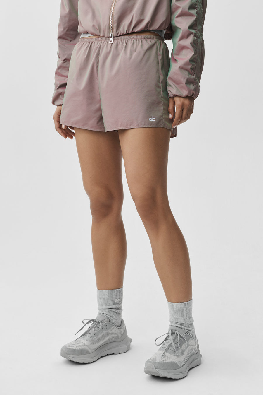 Alo High-Waist Prismatic Short Pink Moonlight