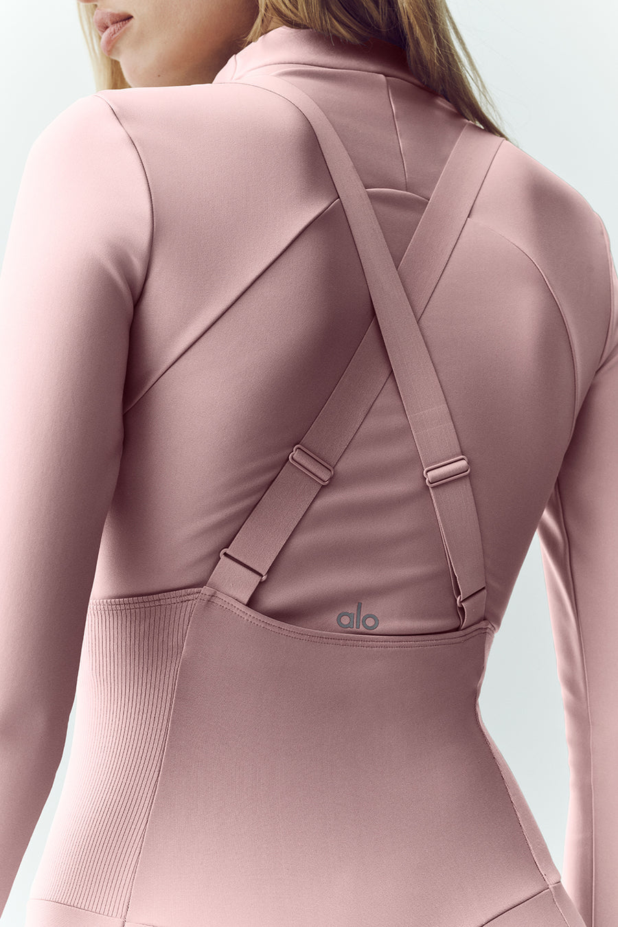 Alo Airlift Winter Warm Ski Time Bib Pink Champagne