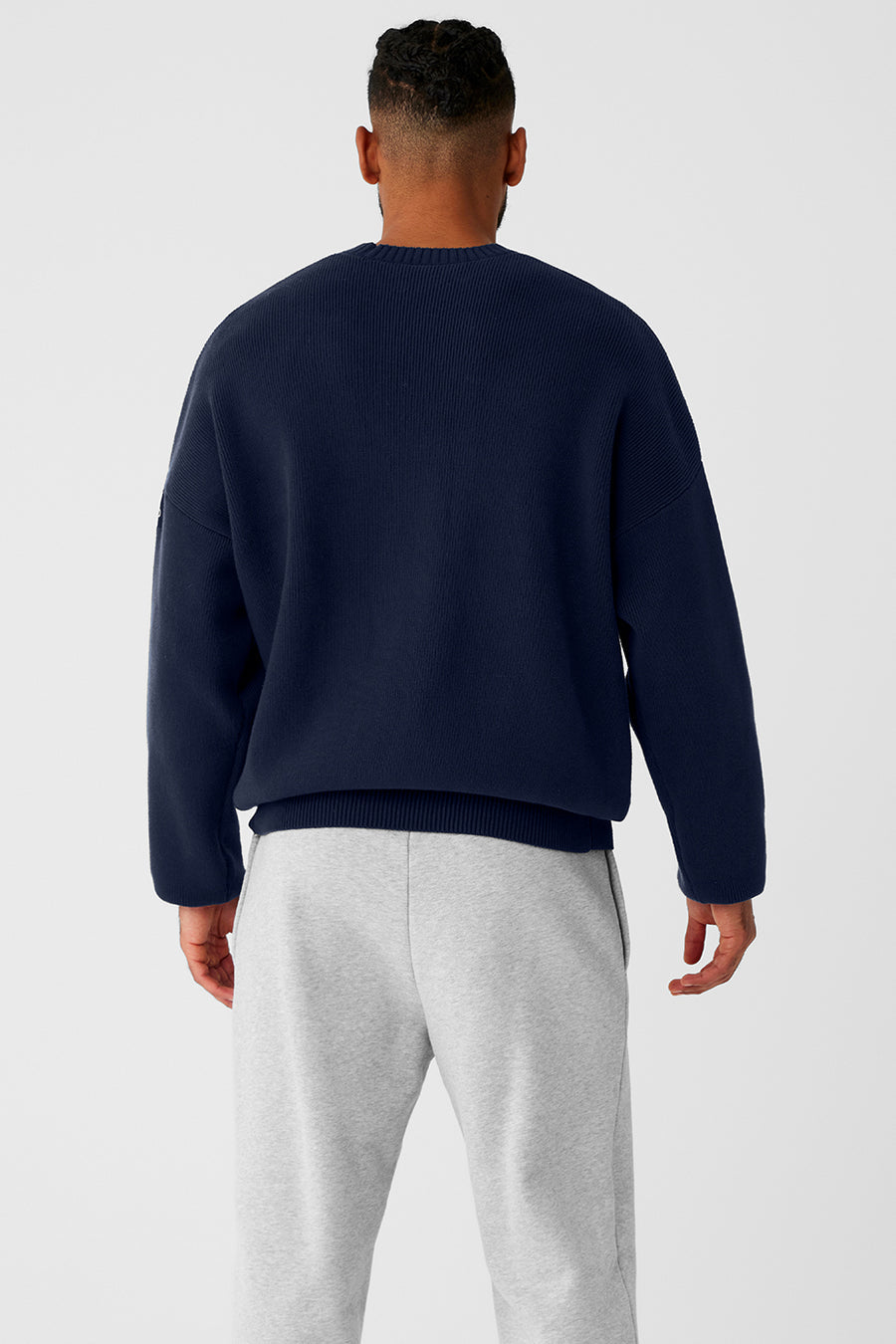 Alo Scholar Crew Neck Sweater Navy