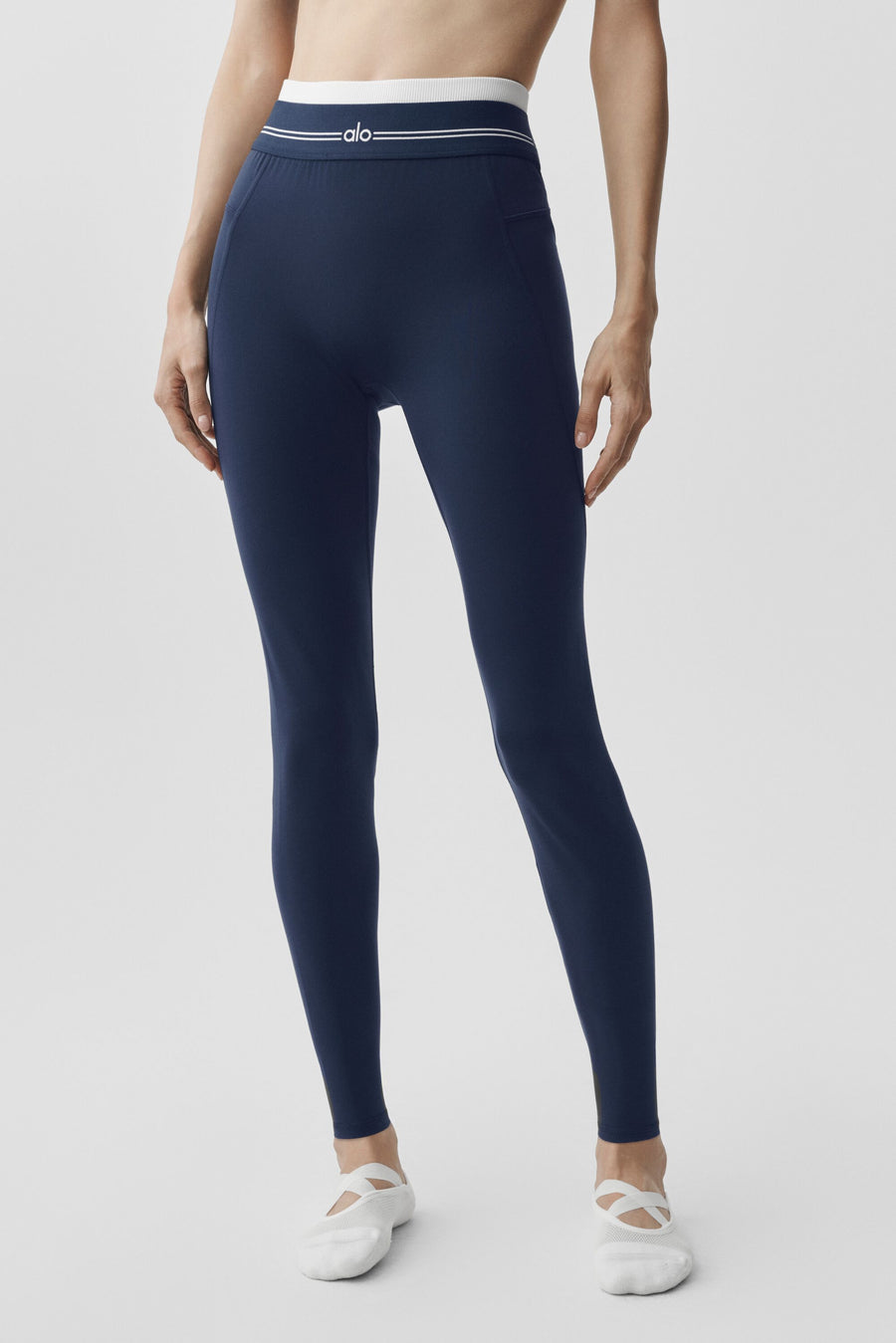 Alo Airbrush High-Waist 7/8 Better Together Legging Navy/White