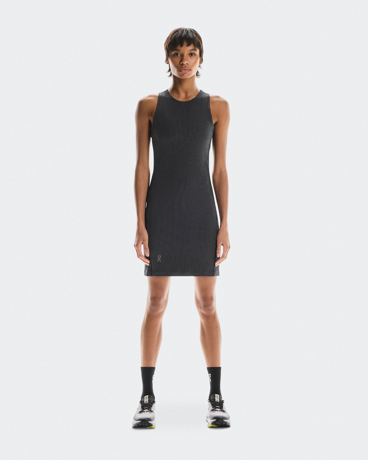 On All-Day Ribbed Dress Black / Rock — foto 1